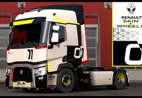 Renault 01 Racing Pitstop Skin + Rimsверсия 1.0 для Euro Truck Simulator 2 (v1.35.x, 1.36.x)