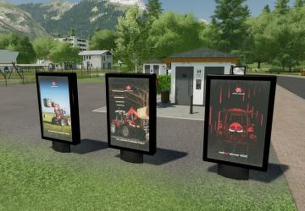 Massey Ferguson 23 advertising signsверсия 1.0.0.0 для Farming Simulator 2022