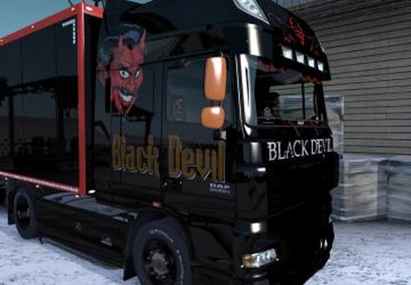Скин для DAF XF 105 «Black Devil»версия 1.0 для Euro Truck Simulator 2 (v1.35.x)