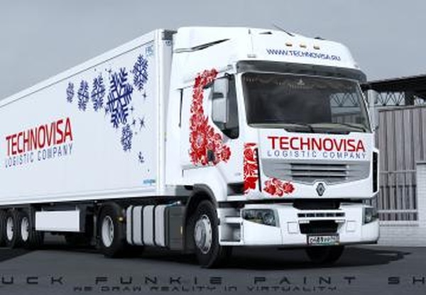 Скинпак TECHNOVISAверсия 1.0 для Euro Truck Simulator 2 (v1.35.x, 1.36.x)