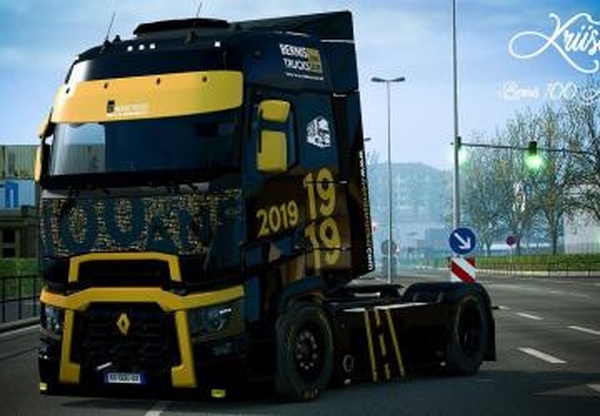 Скин ««Bernis 100 Ans»  для Renault T Rangev2.0 для Euro Truck Simulator 2 (v1.35.x, 1.36.x)