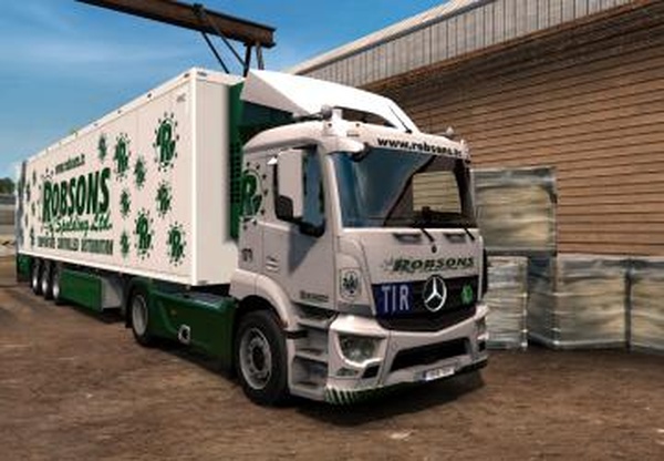 Skin «Robsons» for Mercedes-Benz Antos’12 by Danzv0.1 для Euro Truck Simulator 2 (v1.35.x, 1.36.x)