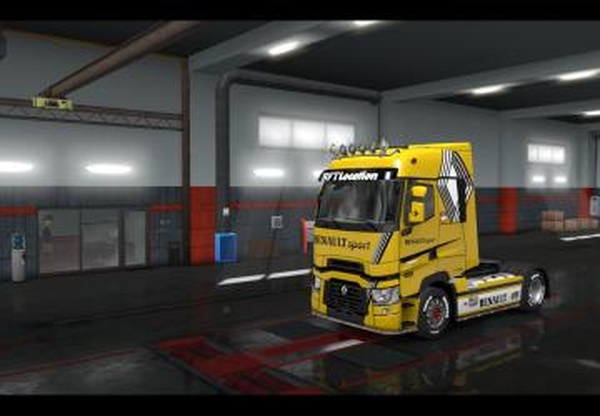 Скин Renault Sport для Renault T Rangeверсия 1.0 для Euro Truck Simulator 2 (v1.35.x, 1.36.x)
