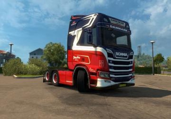 Скин Bjarne Nielsen для Scania Rверсия 1.0 для Euro Truck Simulator 2 (v1.35.x)