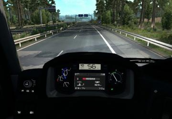 Renault Range T alternate dashboard computerv1.0 для Euro Truck Simulator 2 (v1.35.x, - 1.42.x)