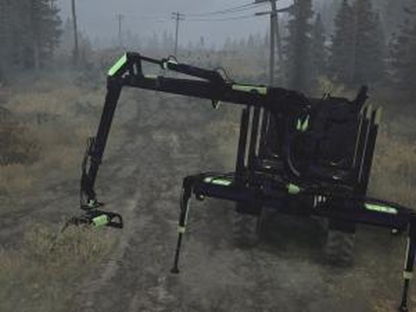 Текстура платформы с краном чёрно-синяядля Spintires: MudRunner (v11.12.17)