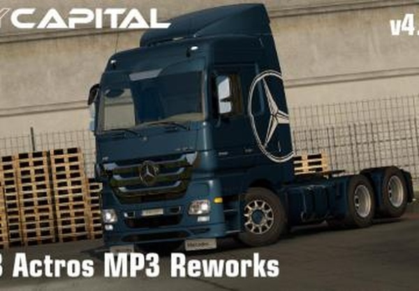 Mercedes Actros MP3 Reworksверсия 4.0.2 для Euro Truck Simulator 2 (v1.35.x, 1.36.x)