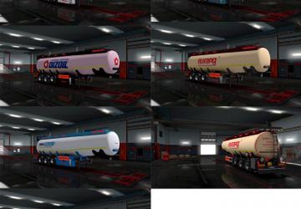 Пак скинов для Kassbohrer Tanker Trailerv1.1 для Euro Truck Simulator 2 (v1.35.x)