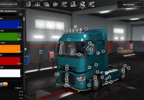 Interior Lights for Renault Range Tверсия 1.0 для Euro Truck Simulator 2 (v1.35.x)