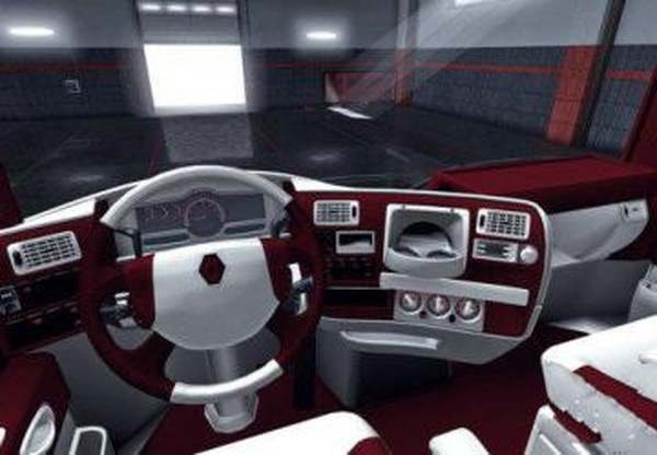 Renault Magnum red - white interiorверсия 1.0 для Euro Truck Simulator 2 (v1.35.x, - 1.43.x)
