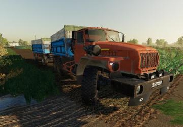 Урал-4320 Сельхозник и Прицепверсия 1.0.0.0 для Farming Simulator 2019 (v1.5.x)