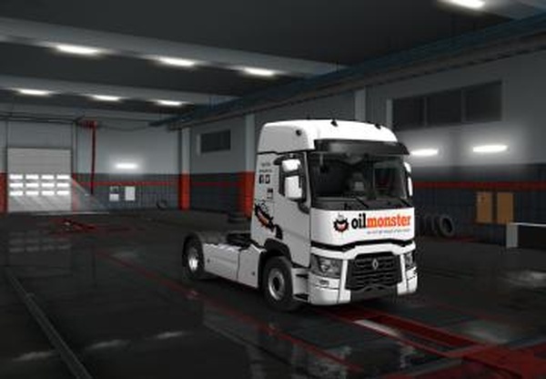 Скин Oil Monster для Renault Tверсия 1.0 для Euro Truck Simulator 2 (v1.35.x)