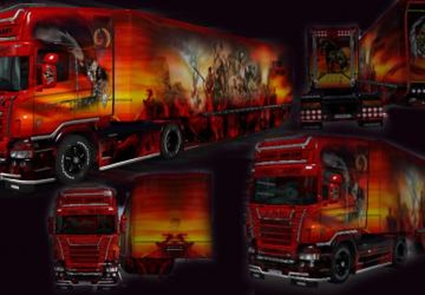 Скин пак Griffi для Scania RJLверсия 5.5 для Euro Truck Simulator 2 (v1.35.x)