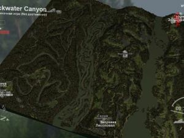 Карта «Blackwater Canyon»версия Lite для SpinTires (v25.12.15)