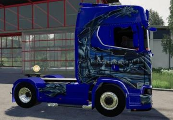 Scania NG Schtroumpfверсия 1.0 для Farming Simulator 2019