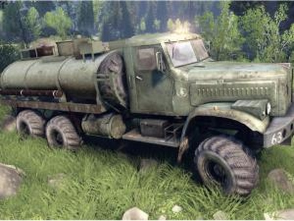 Зелёная цистерна для КрАЗ-255 для Spintires 2014v2014 для SpinTires