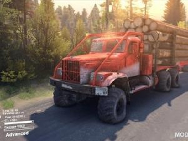 Текстура Краз-255 Red White colorверсия 1 для SpinTires (v2014)