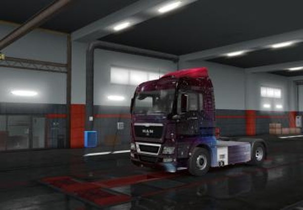 Cкин «Космос» для MAN TGXверсия 1.0 для Euro Truck Simulator 2 (v1.35.x, 1.36.x)