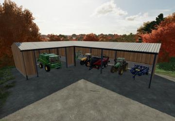 L Shape Vehicle Shedверсия 1.0.0.0 для Farming Simulator 2022