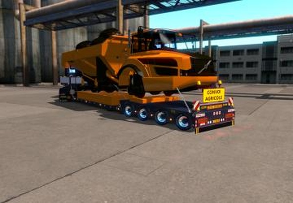 Doll Trailer 4axled With Dumper Orangeверсия 1.0 для Euro Truck Simulator 2 (v1.34.x, 1.35.x)