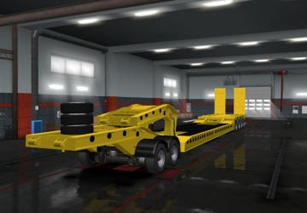 Flatbed Trailer 4 axlesверсия 1.0 для Euro Truck Simulator 2 (v1.35.x)