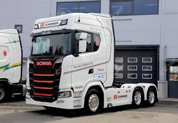 Скин Kuuvan Kuljestus Oy для Scania Sверсия 1.0 для Euro Truck Simulator 2 (v1.35.x)