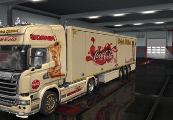 Пакет скинов «Coca-Cola RETRO»версия 1.0 для Euro Truck Simulator 2 (v1.34.x, 1.35.x)