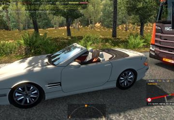 Mercedes Benz Roadster в трафикверсия 1.0 для Euro Truck Simulator 2 (v1.35.x, - 1.39.x)