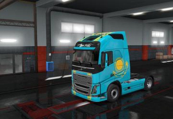 Скин Казахстан для Volvo FH 2012версия 1.0 для Euro Truck Simulator 2 (v1.35.x, - 1.43.x)
