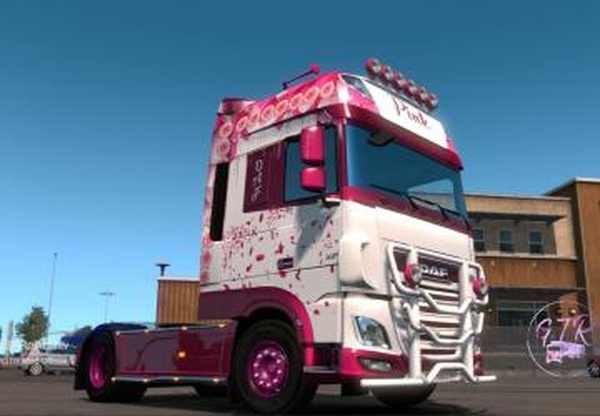 Скин «Pink» + Бонус для DAF XF Euro 6версия 1.0 для Euro Truck Simulator 2 (v1.32.x, - 1.35.x)