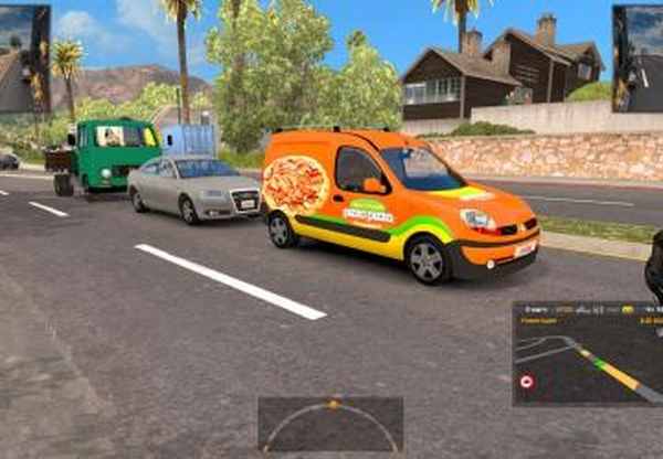 Fiat Ducato и Renault Kangoo в трафикверсия 1.0 для Euro Truck Simulator 2 (v1.35.x, 1.36.x)