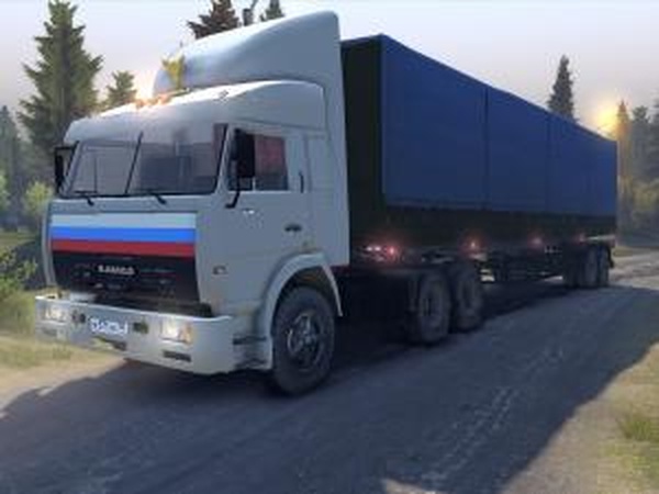 КамАЗ-54115 дальнобойщикиверсия 1.0 для SpinTires (v2014)