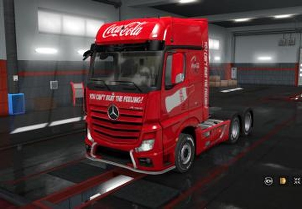 Скин «Coca Cola Summer 2019» для Mercedes Benz Actros MP4v1.0 для Euro Truck Simulator 2 (v1.28.x, - 1.35.x)