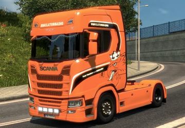 Скин «Simulator Radio» для Scania Sверсия 1.0 для Euro Truck Simulator 2 (v1.35.x)
