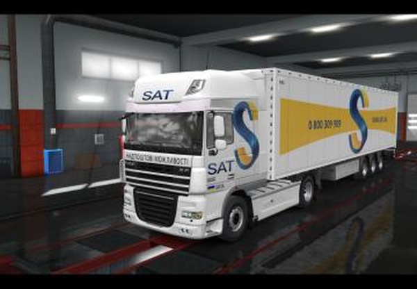 Скин Sat для DAF XF 105версия 1.0 для Euro Truck Simulator 2 (v1.35.x)