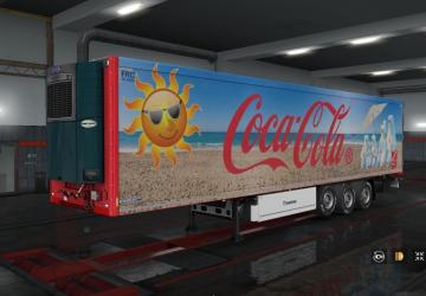 Скин «Coca Cola Summer 2019» для своего прицепа Kronev1.0 для Euro Truck Simulator 2 (v1.32.x, - 1.35.x)