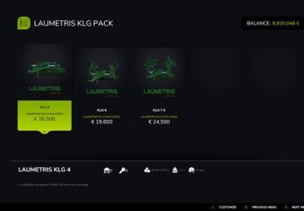 Laumetris KLG Packверсия 1.0.0.0 для Farming Simulator 2025