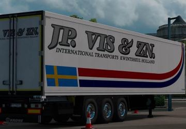 Скин «JP Vis & Zn.» для своего прицепа Kronev1.0 для Euro Truck Simulator 2 (v1.32.x, - 1.35.x)
