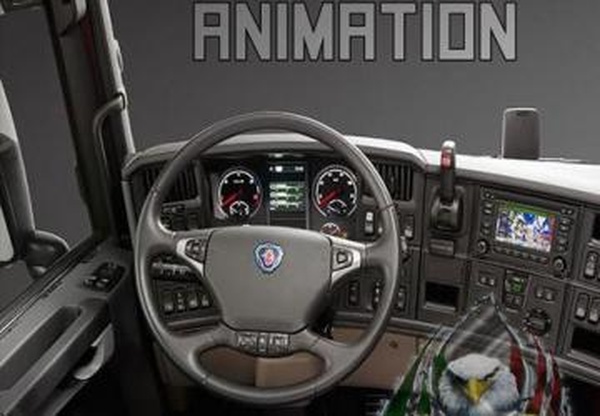 Animation RJL Steering Wheelsверсия 1.0 для Euro Truck Simulator 2 (v1.35.x)