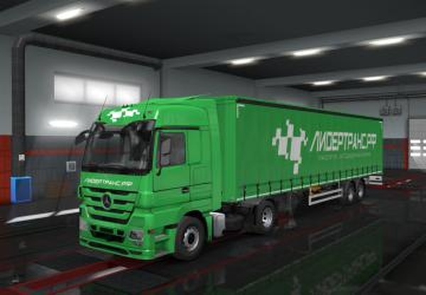 Скин Лидертранс для Mercedes MP3версия 1.0 для Euro Truck Simulator 2 (v1.35.x)