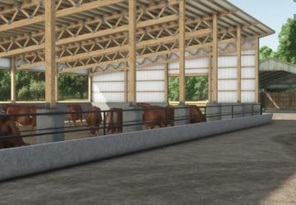 Monoslope Cattle Barnверсия 1.0.0.0 для Farming Simulator 2025