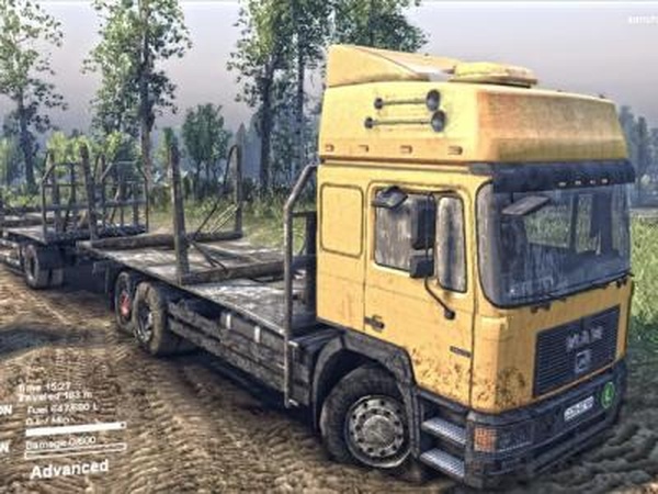 MAN F2000 19414 Tandem и прицепыверсия 1.0 для SpinTires (v2014)
