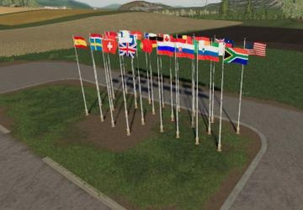 International Flagsверсия 1.0 для Farming Simulator 2019 (v1.5.1.0)