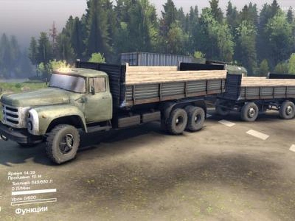 ЗиЛ-133 Гя и ЗиЛ-133 Г1 + прицепыверсия 1.0 для SpinTires (v2014)