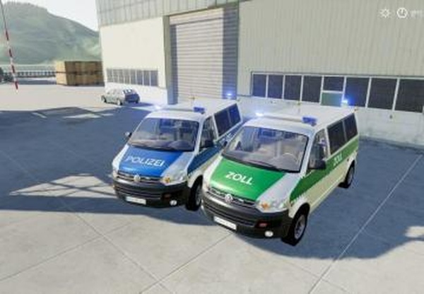 VW T5 Polizei V1 Beta Testверсия 1.0 для Farming Simulator 2019 (v1.5.1.0)