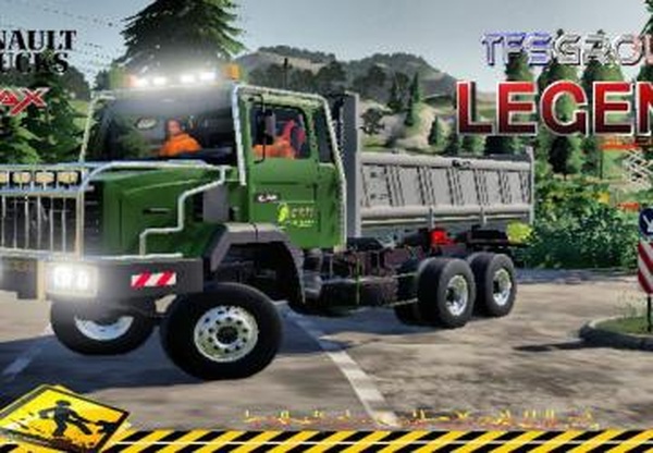 Renault C280 6x4 Benne KERAXверсия 1.5 для Farming Simulator 2019 (v1.5.1.0)