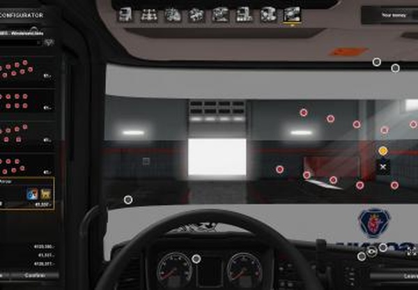 Glass Stickerверсия 2.0 для Euro Truck Simulator 2 (v1.35.x, 1.36.x)