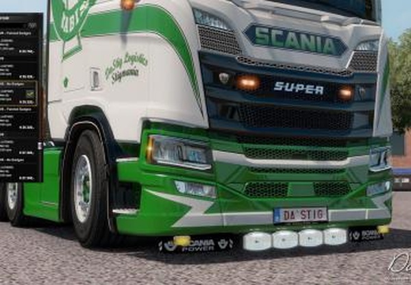 Painted Engine Badges for Scania Next Genv1.1 для Euro Truck Simulator 2 (v1.35.x)