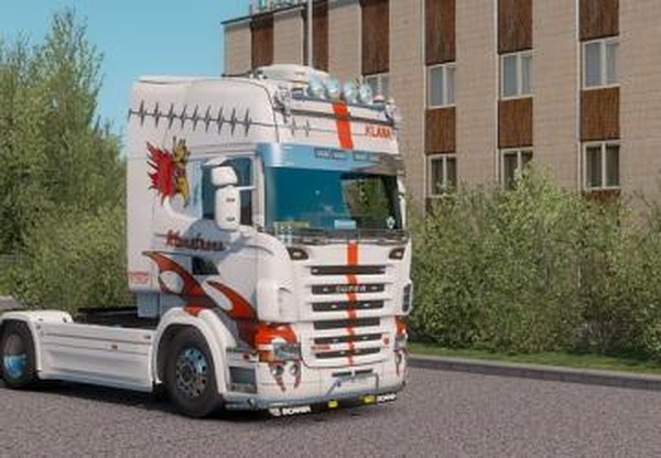Скин KLANATRANS для Scania RJLверсия 1.0 для Euro Truck Simulator 2 (v1.35.x)