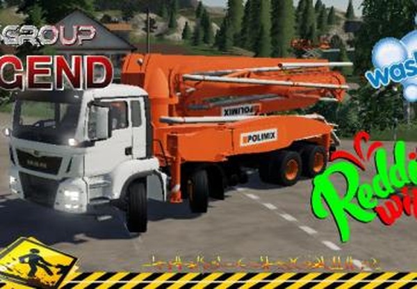 Man Concrete Pump Truckверсия 1.5 для Farming Simulator 2019
